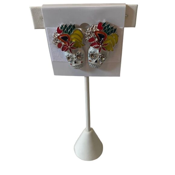 Sugar Skull Post Earrings. So fun! - Picture 2 of 6